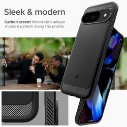 Spigen Google Pixel 9 / Pixel 9 PRO Rugged Armor case cover - Matte Black